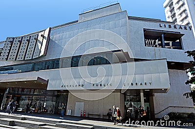 Auckland Public Library - New Zealand Editorial Stock Photo