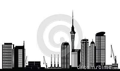 Auckland skyline Vector Illustration