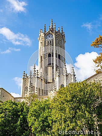 Auckland University Clock Tower Old Arts building Editorial Stock Photo