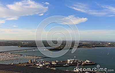 Auckland ,View from skytower Stock Photo