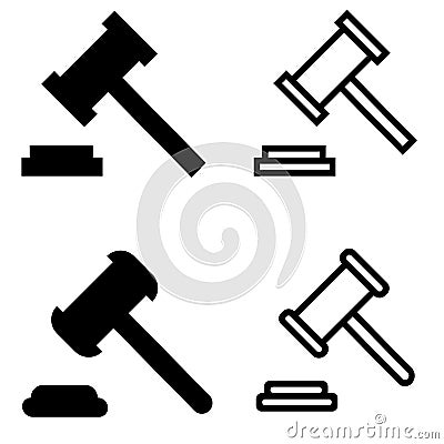 Auction Hammer icon vector. Judge illustration symbol or sign. Vector Illustration