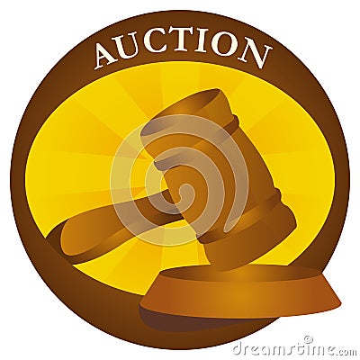 Auction icons Vector Illustration