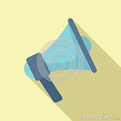 Auction megaphone icon flat vector. Judge process Vector Illustration