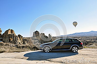 Audi a4 allroad photo shoot and cappadocia balloon in nevsehir Turkey Editorial Stock Photo