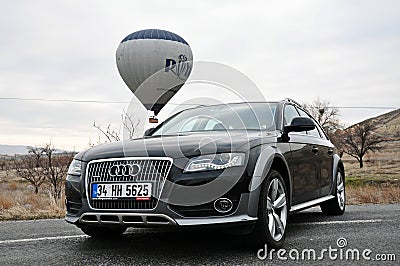 Audi a4 allroad photo shoot and cappadocia balloon in nevsehir Turkey Editorial Stock Photo