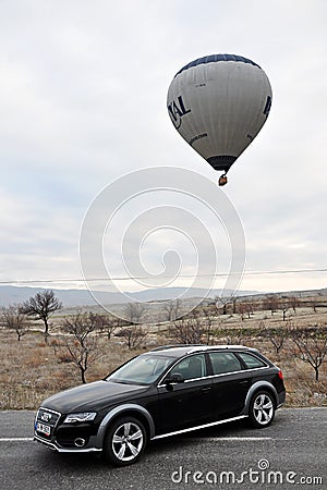 Audi a4 allroad photo shoot and cappadocia balloon in nevsehir Turkey Editorial Stock Photo