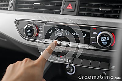 Audi a4 with digital air conditioning Stock Photo