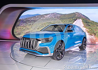 Audi e-tron Q8 Concept Editorial Stock Photo