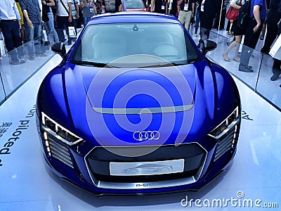 Audi R8 on Ces Asia 2015,China Editorial Stock Photo