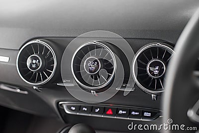 Audi TT aircon dials Stock Photo