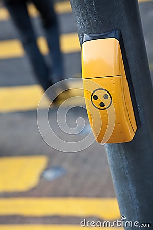 Audible pedestrian signal Stock Photo