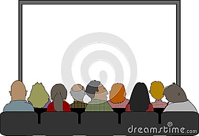 Audience Cartoon Illustration