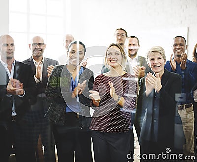 Audience Applaud Clapping Happines Appreciation Training Concept Stock Photo