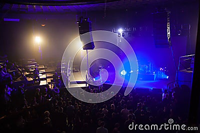 Audience in concert hall waiting for show begining Editorial Stock Photo