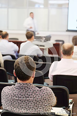 Audience listens to the acting Editorial Stock Photo