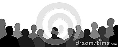 Audience, public, auditory, classroom. Vector Illustration