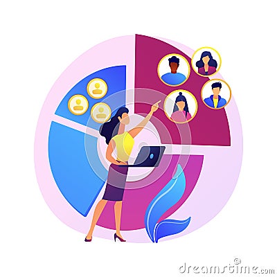 Audience segmentation abstract concept vector illustration. Vector Illustration