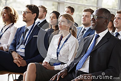 Audience watching a business conference Stock Photo