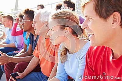 Audience Watching Outdoor Concert Performance Stock Photo