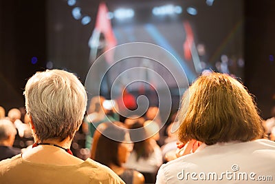 Audience watching theater play Editorial Stock Photo