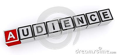 Audience word block Stock Photo