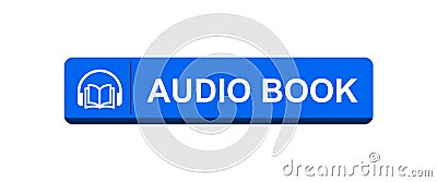 Audio book button Cartoon Illustration