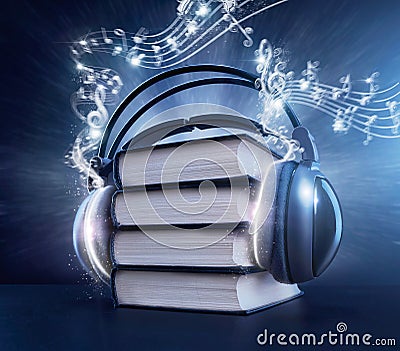 Audio book concept Stock Photo