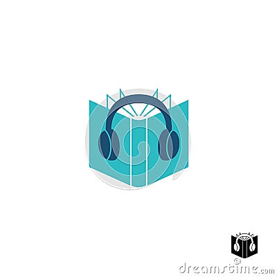 Audio book logo Vector Illustration