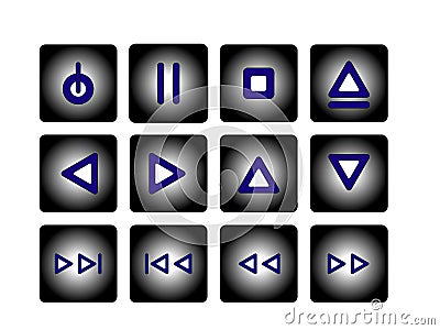 Audio buttons Vector Illustration