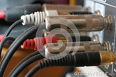 Audio cables Stock Photo