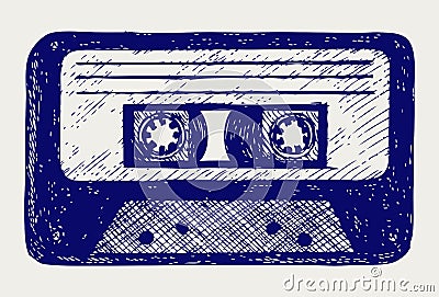 Audio cassette tape Vector Illustration