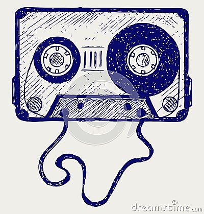 Audio cassette tape Vector Illustration