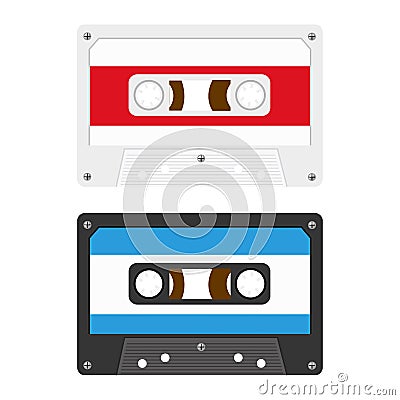 Audio Cassette Tapes Vector Illustration