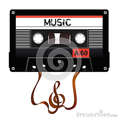 Audio cassette vector Vector Illustration