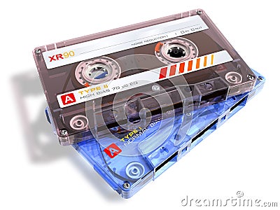 Audio cassettes Stock Photo