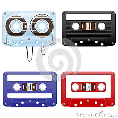 Audio cassettes Vector Illustration