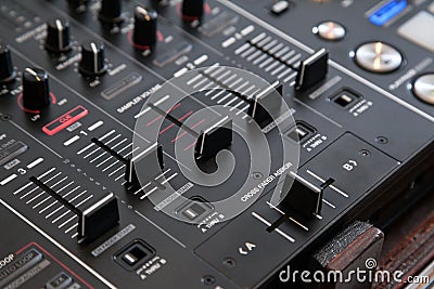 Audio cross fader Stock Photo