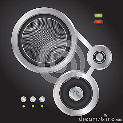 Audio element for websites Cartoon Illustration