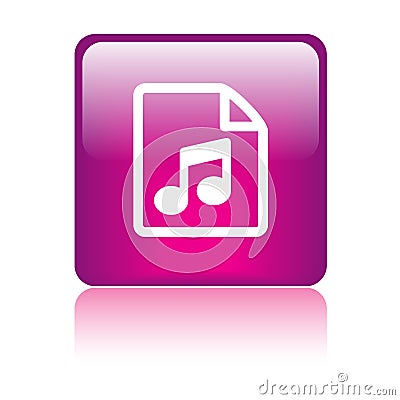 Audio file format icon Cartoon Illustration