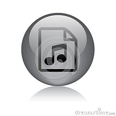 Audio file format icon Cartoon Illustration