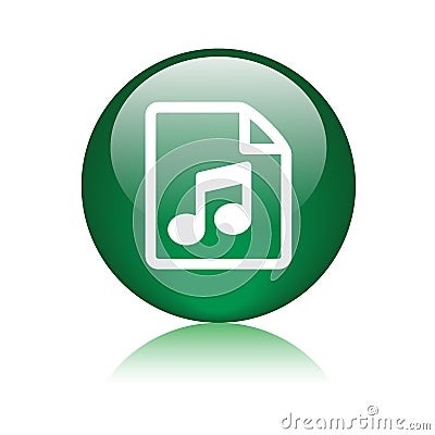 Audio file format icon Cartoon Illustration