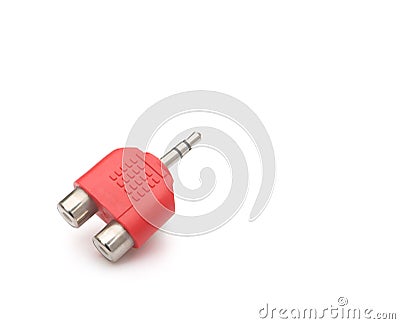 Audio input & output plug Stock Photo