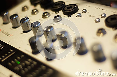 Audio interface Stock Photo