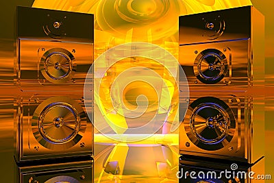 Audio Loudspeakers abstract Stock Photo