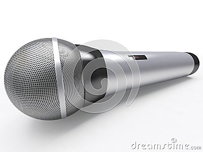 Audio microphone for singing Stock Photo