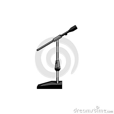audio microphone stand cartoon vector illustration Vector Illustration