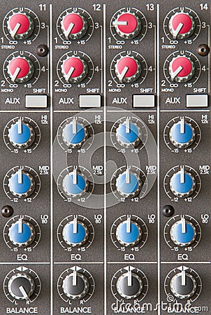 Audio Mixer Stock Photo