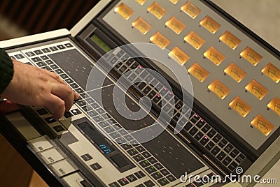 Audio mixer equipment Stock Photo