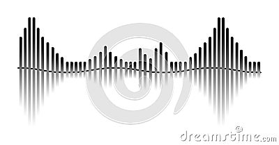 Audio and music vibration playback isolated on white Vector Illustration
