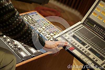 Audio producer Stock Photo